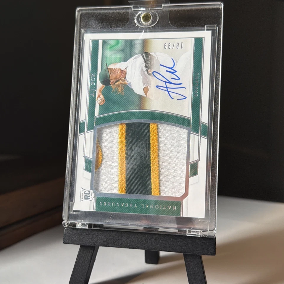 2020 Panini National Treasures Rookie Material Signatures A.J. Puk #171 /99 RPA - Image 3 of 4