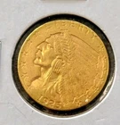 1925 D $2.5 Quarter Eagle Indian Head Gold Coin AU++ Nice Coin