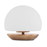 Nachttischleuchte Tischlampe Beistellleuchte Led Touch Dimmbar Glas Weiß Bronze
