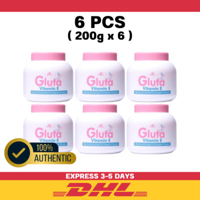 6x AR Gluta Vitamin E Moisturizing Collagen Cream Skin Nourish Brightening 200 g