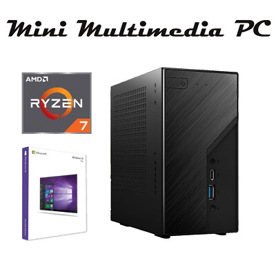 ASROCK X300 Mini PC Ryzen7 5700G 8-Kern 4,6GHz - 16GB - 1TB SSD - Windows 10