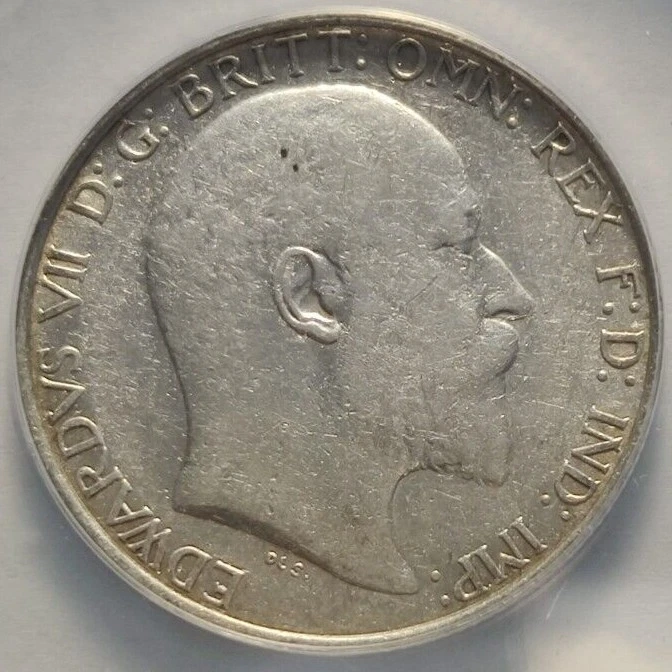 Great Britain 1904 Florin 2 Shilling XF40 Det Edward VII Silver Coin Key Date 3B - Image 3 of 4