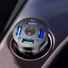 4 Usb Phone Car Charger Adapter Led Display Qc 3.0 Fast Charging Accessories