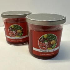 Yankee Candle 2 PACK Christmas Candy Cinnamon Peppermint Scent 7 oz Tumblers