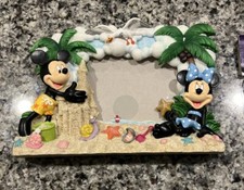 Disney Mickey  Minnie AT THE BEACH Figural Picture Frame VINTAGE