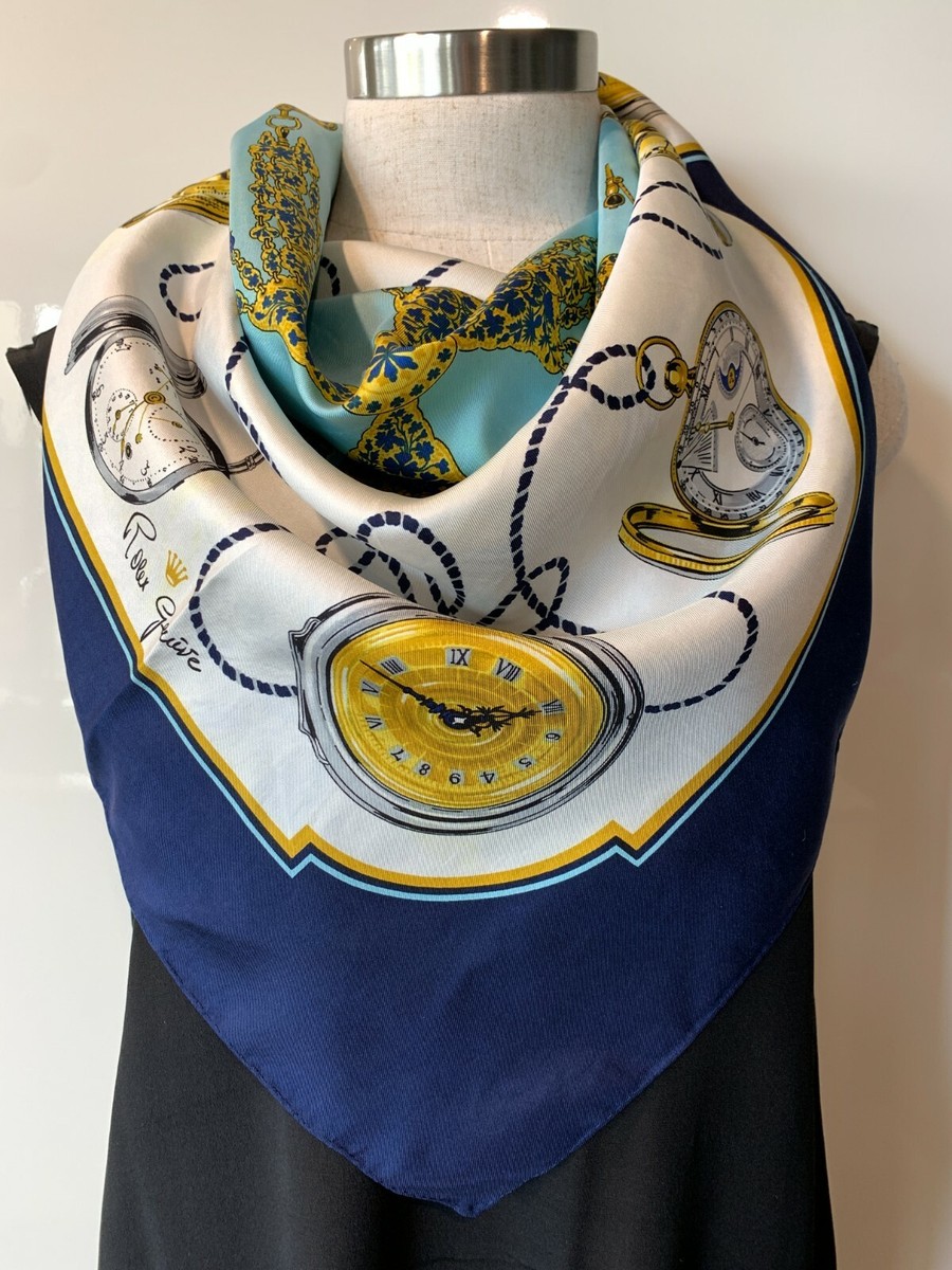 ROLEX Silk Twill Navy,Gold Combo 