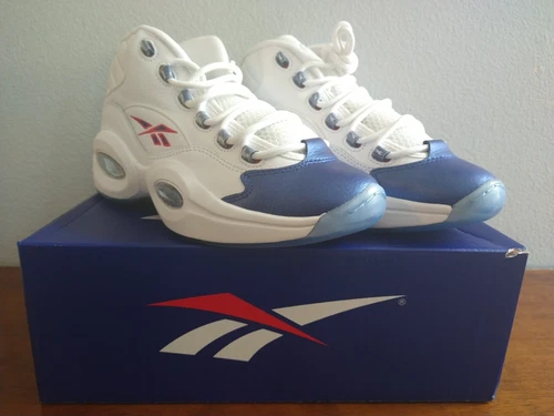 Size 9.5 - Reebok Question Mid Blue Toe 2022 GX0227