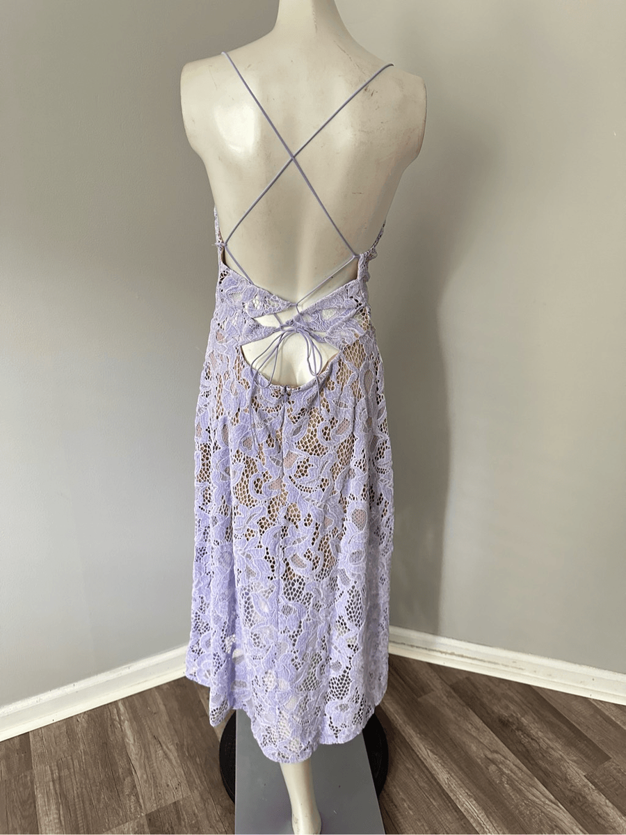 For Love & Lemons Rosemary Midi Dress Purple | eBay