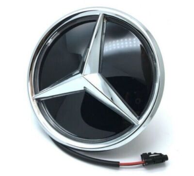Front Grille LED Star Emblem Chrome Fit For Mercedes-Benz W166 GLS550 2016-2019