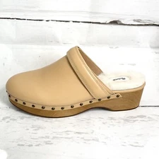 Madewell Cecily Shoes Women’s 10.5 Brown Clogs Leather Studded Shearing New