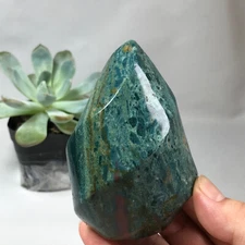 356g TOP MADAGASCAR NATURAL OCEAN JASPER QUARTZ CRYSTAL Freeform The torch g6615