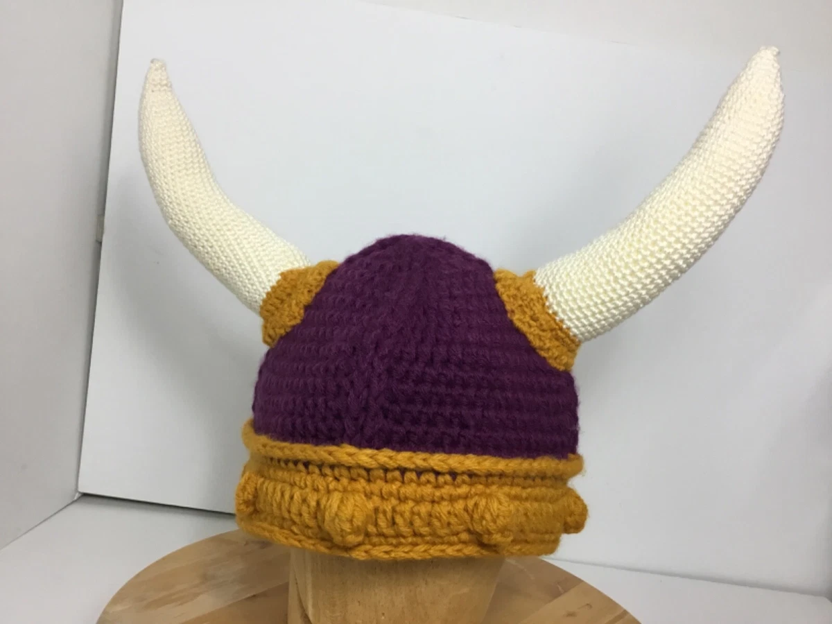 Minnesota Vikings Crochet Fan Hat Unisex Minnesota Football Helmet