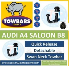 Detachable Swan Neck Towbar for Audi A4 Saloon (B8)  2008 to 2015 TA1016VK
