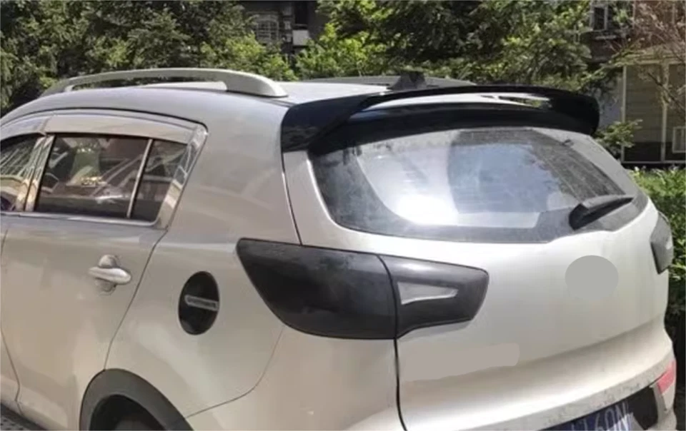 Alerón de techo de ventana trasera ABS para Kia Sportage 2011-2015 negro brillante Foto 4 de 4