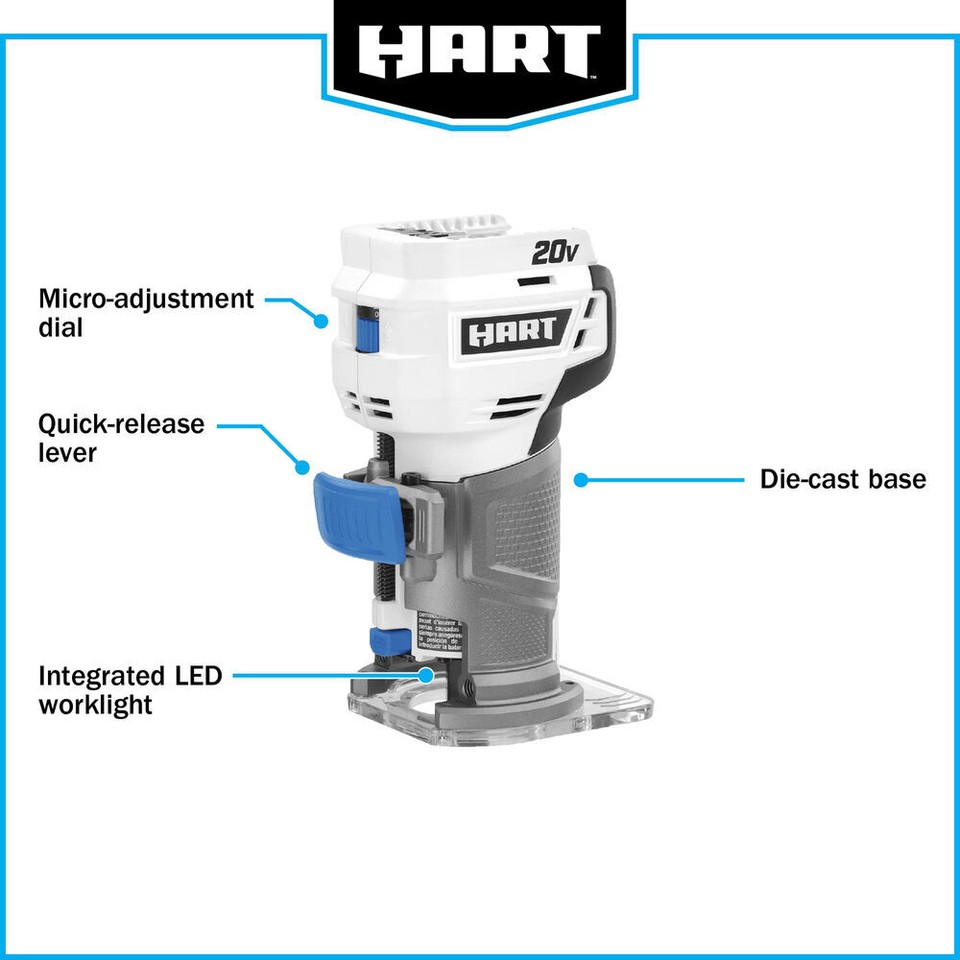 Hart HPRR01 20V Compact Router ( Tool Only ) 840092602467| eBay