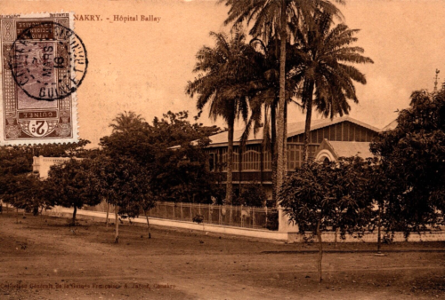 Guinee Francaise Conakry Hopital Ballay Vintage Postcard 09.84 - Picture 1 of 2