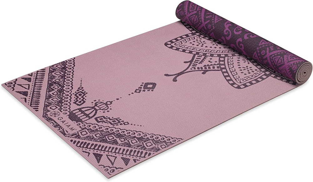 Yoga Mat 6mm Extra Thick Reversible Non Slip Premium Fitness Exercise Mat for Stability & Comfort