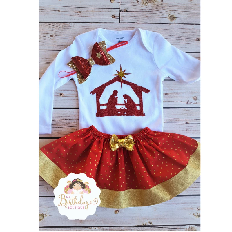 Christmas top tutu outfit