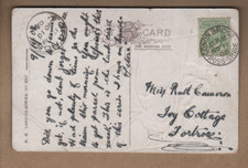 Conon Bridge, Ross Shire - Single circle postmark 1908 - Romance, Umbrella