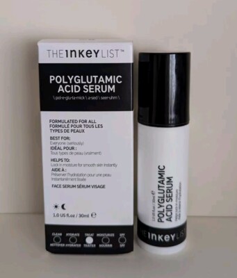 2 x The Inkey List Polyglutamic Acid Serum 1.0 fl. oz./30ml