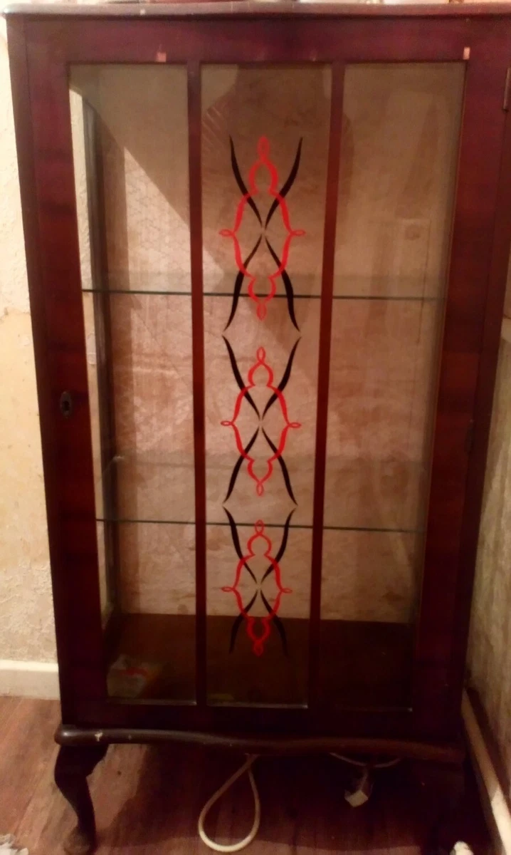 1940s glass display cabinet deals