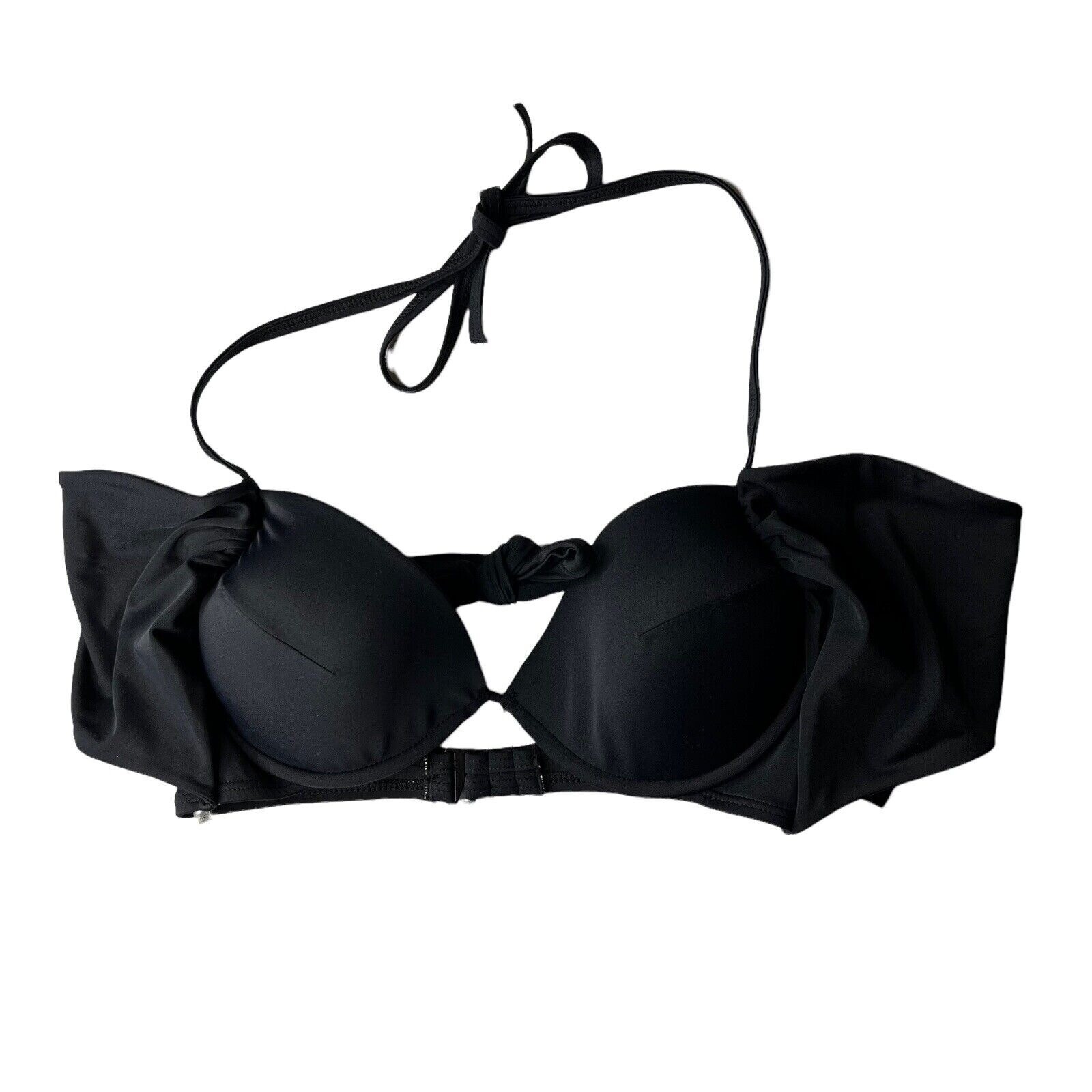 SunDazed Simone HLT Bikini Swim Suit Top Womens 34DD Black Padded New