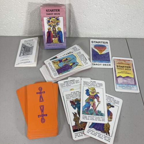 Starter Tarot Deck ~ Fortune Telling Cards ~ U.S. Games Systems 1988 Vintage - Picture 1 of 6