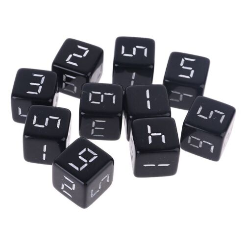 10pcs D6 Six Sided Number Square Dices for Party Night Club Board Game Role for - Picture 1 of 8