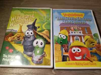 2 VeggieTales DVDs Little House That Stood & The Wonderful Wizard of Ha's Kids