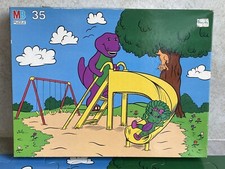 Vintage 1993 Milton Bradley Barney 35 Piece Floor Puzzle Complete