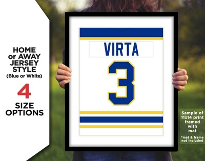 HANNU VIRTA Jersey Photo Picture BUFFALO SABRES Hockey / 8x10 11x14 or 16x20