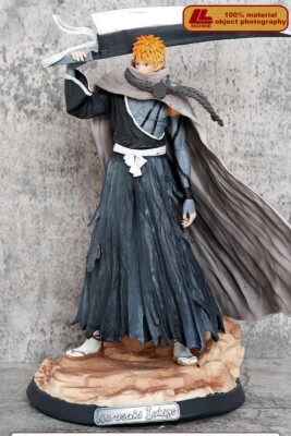 Anime BL Ichigo Kurosaki Zangetsu Big Sword Stand Figure Statue Toy Gift