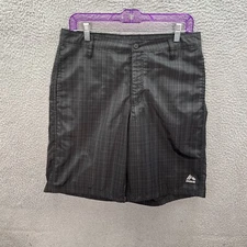 RBX Shorts Mens 32 Black Gray Plaid Performance X Dri Golf Golfing Athleisure