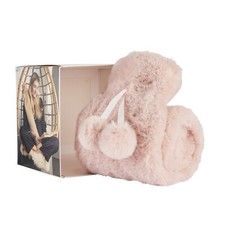 Image of Warmies Extra Long Hot Water Bottle Relieves Aches & Pains Blush Pink Fur