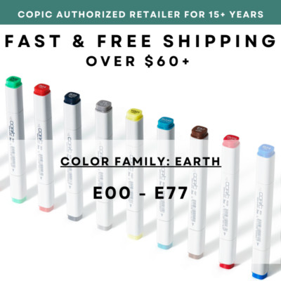 E00 - E77 * COPIC Original Marker Earth Color - U.S. Authorized Retailer
