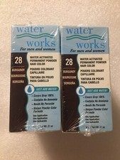 Water Works Permanent Powder Hair Color 28 Burgundy 6 Pack New Sealed