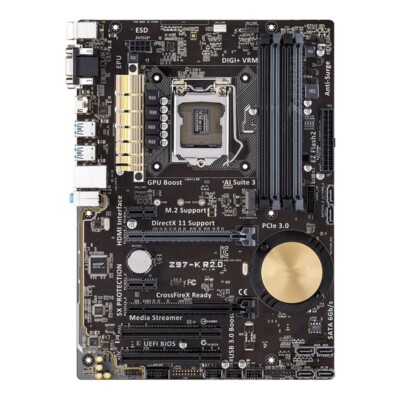 ASUS Z97-K R2.0 Motherboard LGA 1150 DDR3 RAM VGA DVI HDMI M.2 SATA III USB 3.0