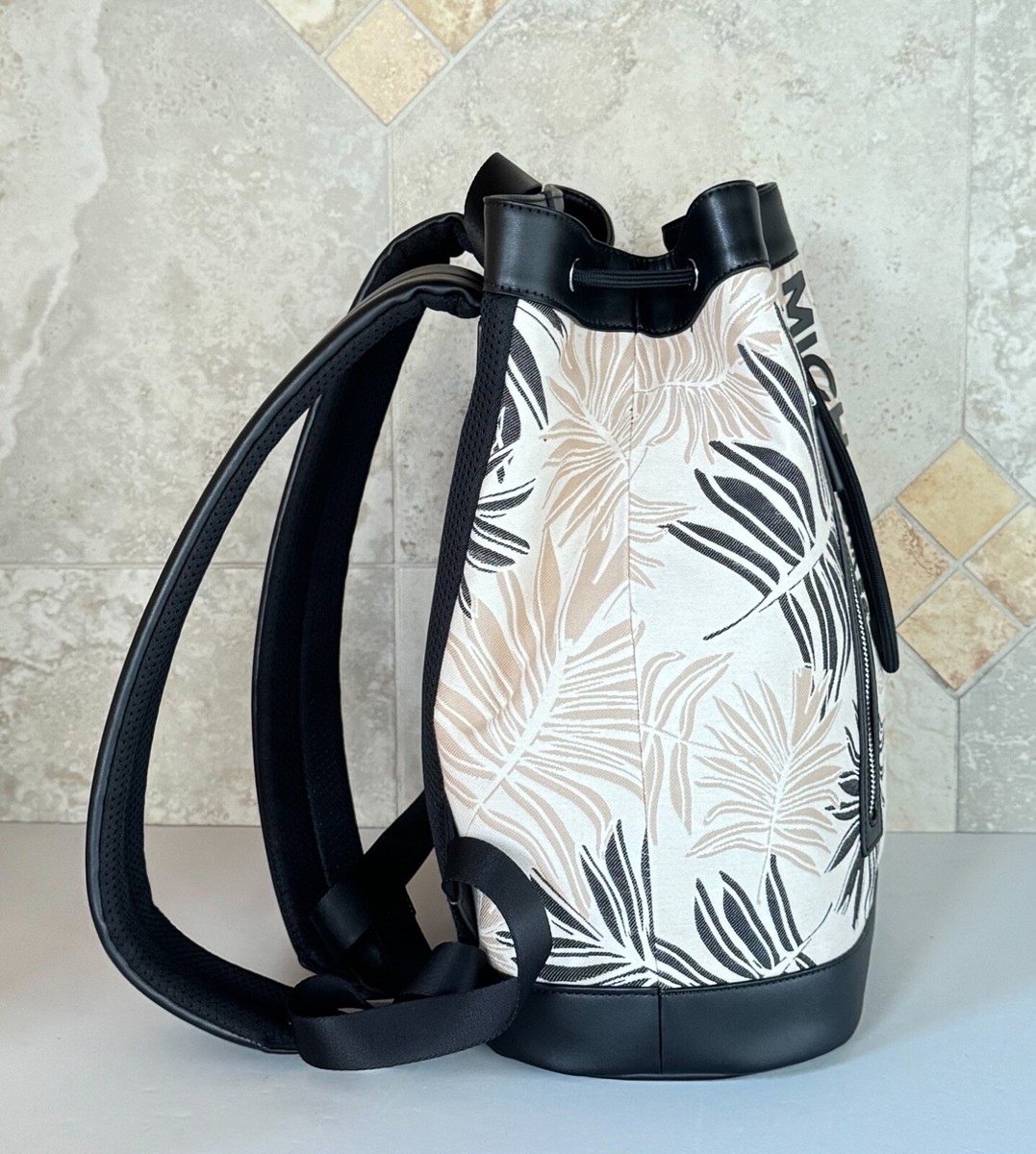 Michael Kors Cooper Large Jacquard Palm Mariner Backpack MK 