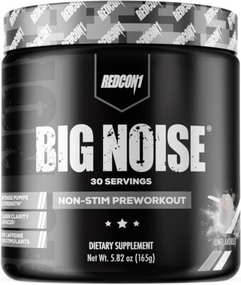 Redcon1 Big Noise Unflavoured 165g / 30 serv 10/24 + Samples