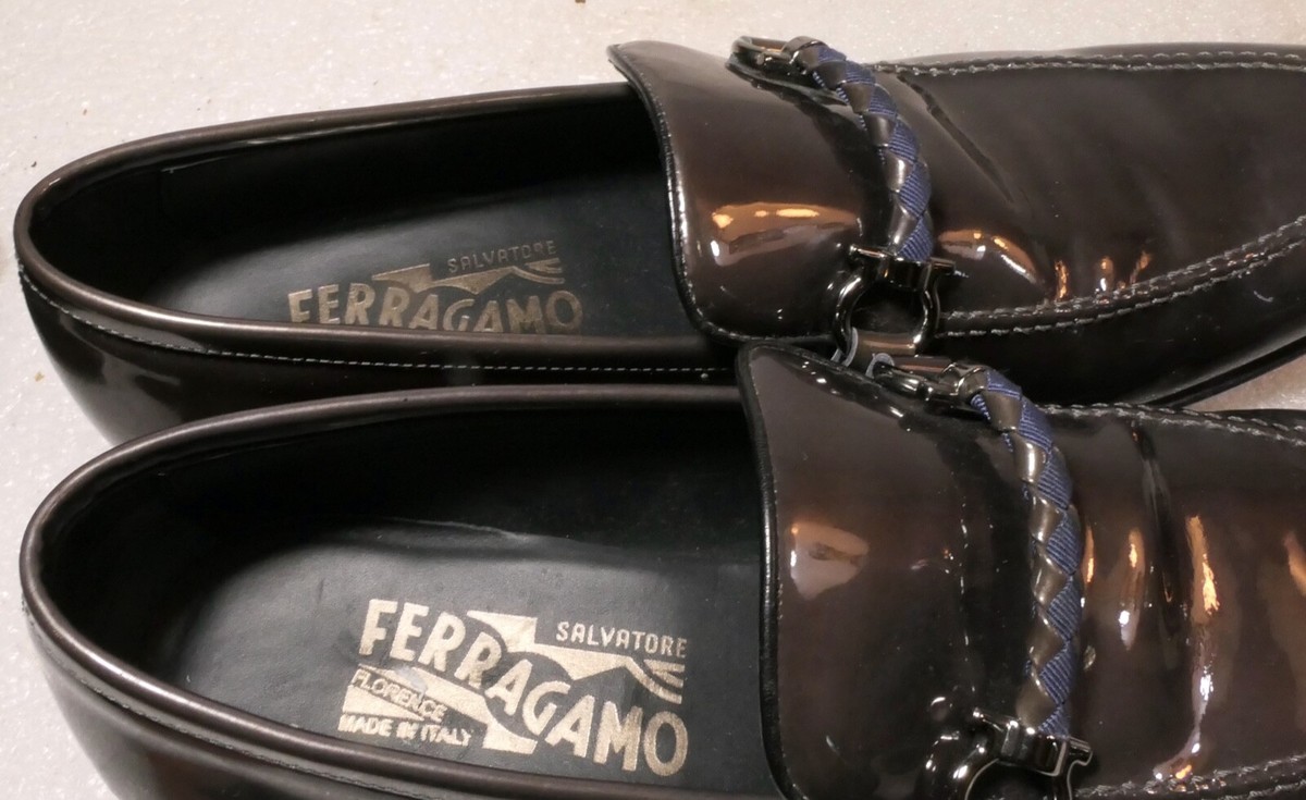 SALVATORE FERRAGAMO 35VF 75440 Q19 7.5 D BRONZE PATENT  display picture 1