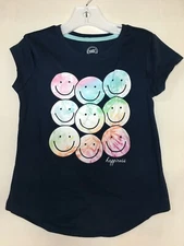 New Wonder nation Emoji Girls Graphic T-Shirts Navy Many sizes