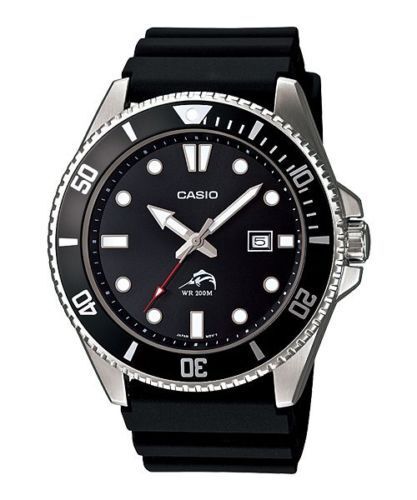 Casio MDV106-1AV, Duro,Men's Black Resin Watch, 200 Meter WR, Anti-Reverse Bezel