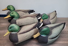 Lot Of 5 Mallard Duck Decoys 2-16” 3-14" Weights On Keel By Greenhead Gear Vtg.