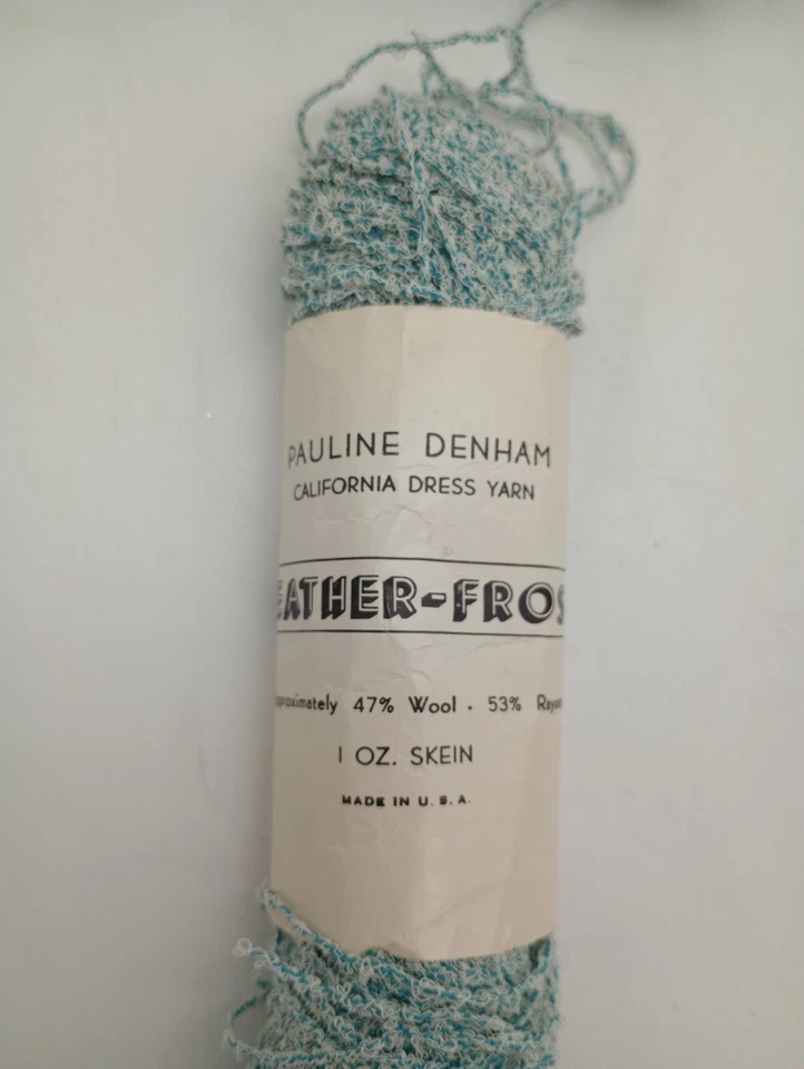 Lot of 10 Pauline Denham Feather Frost Dress Yarn Wool Blend Azure Blue #3119 - Image 4 of 4