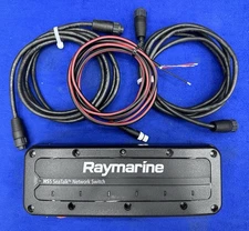 Raymarine HS5 5 Port RayNet High Speed Switch W/ 2 Network Cable, Tested Working