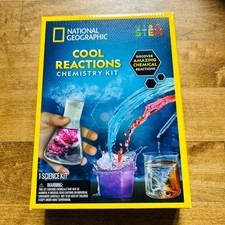 National Geographic Cool Reactions Chemistry Set Unopened Ages 8 Fun Learning