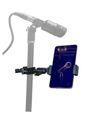 Phone Holder for Mic Stand Clamp for Music Microphone Stand Smartphone Mount