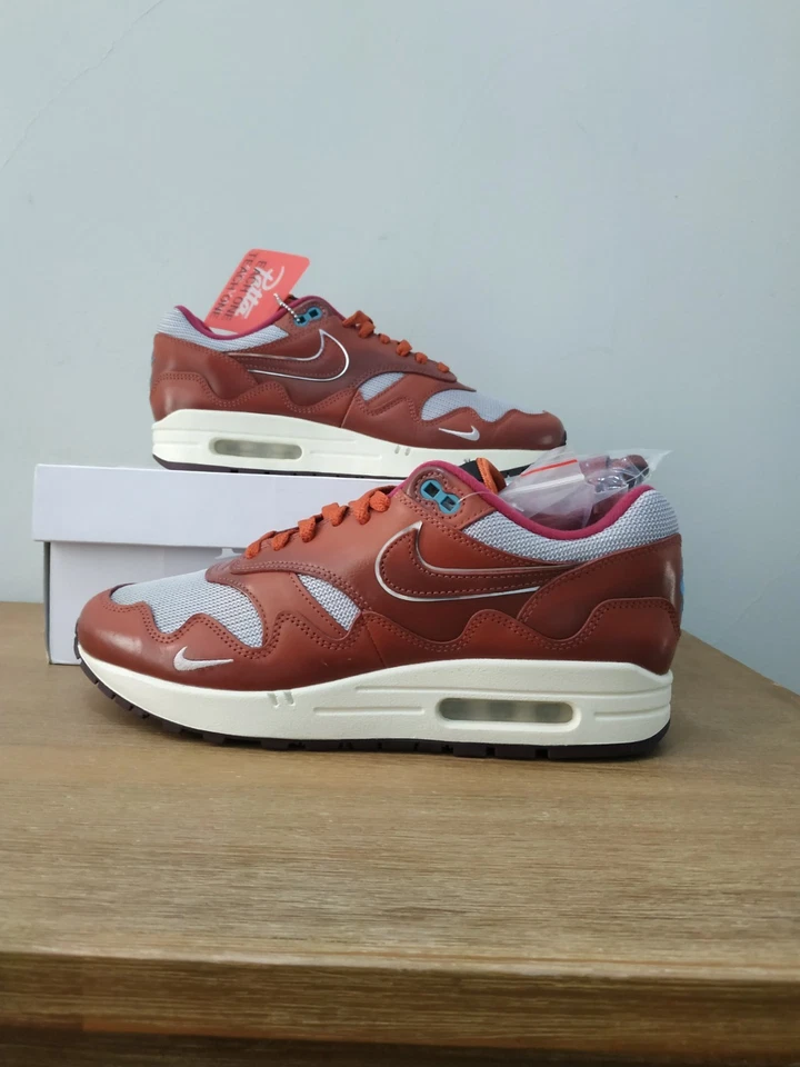 NIKE AIR MAX 1 PATTA DARK RUSSET UK8  - Imagen 3 de 4
