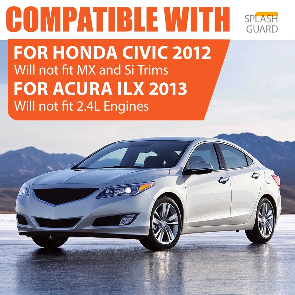 Front Engine Splash Shield Under Cover For Honda Civic 2012 / For Acura ILX 2013 - Image 2 of 4