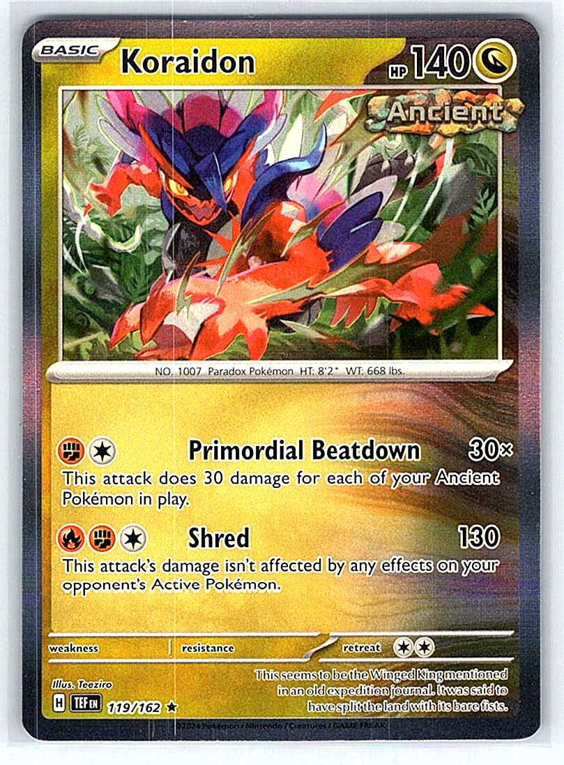 Koraidon 119/162 Temporal Forces NM or LP Pokemon Card